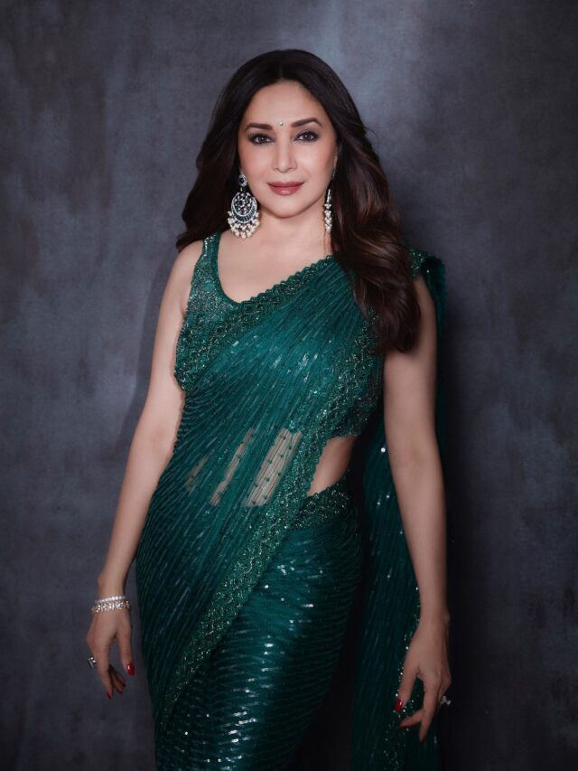 MADHURI DIXIT SHOWED HER WAIST IN A SAREE, ALL THE FANS BECAME INTOXICATED