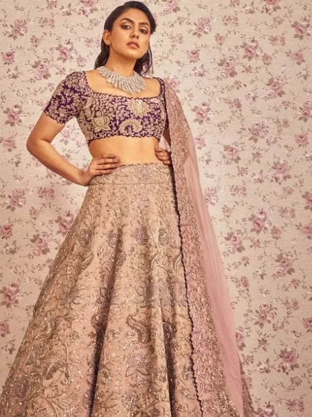 Mrunal Thakur Inspired Impressive Lehenga Designs.