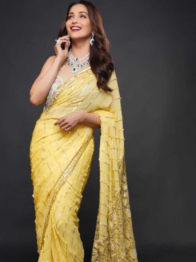 Madhuri Dixit Inspired Stunning Bridesmaid saree collection.