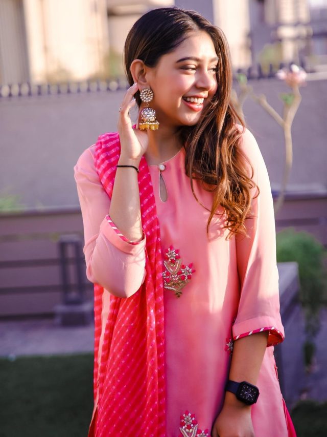 Serial Actress Niti Taylor Inspired Trendy Colourful Suit Collection.