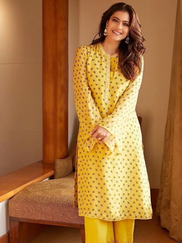 Comfortable kurta set from Kajol’s closet.